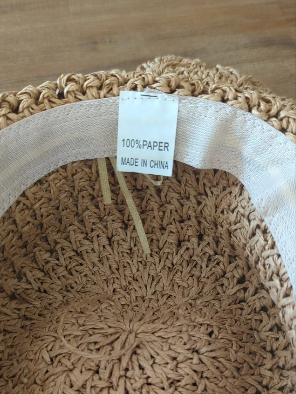 Natural Woven Wide-Brim Sun Hat